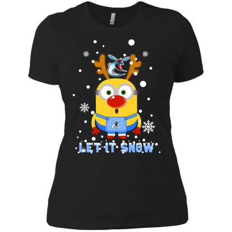 Minion Delaware State Hornets Ugly Christmas Sweaters Let It Snow Ladies' Shirt - The White Eagles Minion Delaware State Hornets Ugly Christmas Sweaters Let It Snow Ladies' Shirt - The White Eagles