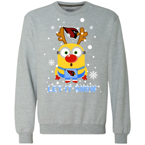 Minion Arizona Cardinal Ugly Christmas Sweaters Let It Snow Sweatshirt - The White Eagles Minion Arizona Cardinal Ugly Christmas Sweaters Let It Snow Sweatshirt - The White Eagles