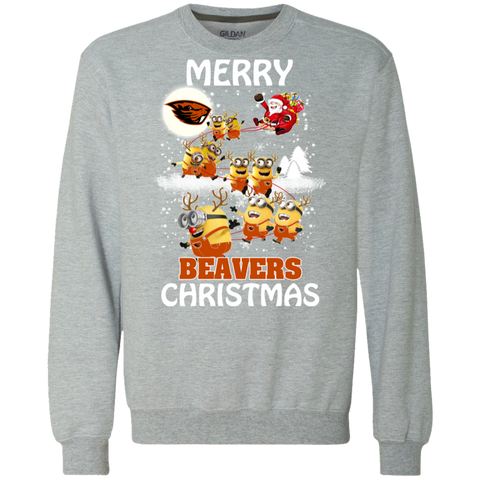 Oregon State Beavers Ugly Christmas Sweaters Minions Santa Claus Merry Christmas Sweatshirt - The White Eagles Oregon State Beavers Ugly Christmas Sweaters Minions Santa Claus Merry Christmas Sweatshirt - The White Eagles