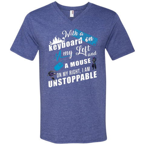Fortnite I Am Unstoppable Men's V-Neck T-Shirt - The White Eagles Fortnite I Am Unstoppable Men's V-Neck T-Shirt - The White Eagles