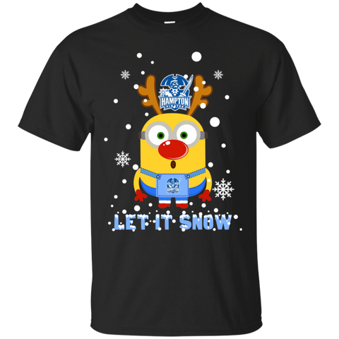 Minion Hampton Pirates Ugly Christmas Sweaters Let It Snow Cotton T-Shirt - The White Eagles Minion Hampton Pirates Ugly Christmas Sweaters Let It Snow Cotton T-Shirt - The White Eagles