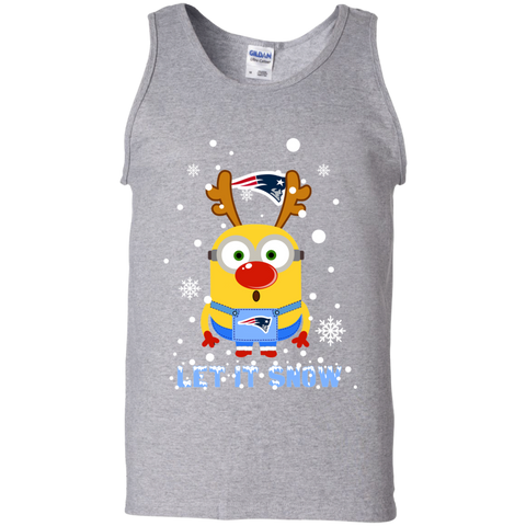 Minion New England Patriots Ugly Christmas Sweaters Let It Snow Tank Top - The White Eagles Minion New England Patriots Ugly Christmas Sweaters Let It Snow Tank Top - The White Eagles