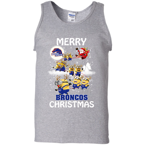 Boise State Broncos T Shirts Minions Santa Claus Merry Christmas Tank Top - The White Eagles Boise State Broncos T Shirts Minions Santa Claus Merry Christmas Tank Top - The White Eagles