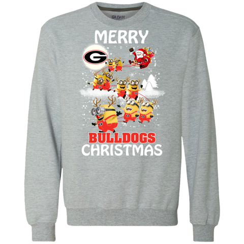 Georgia Bulldogs Ugly Christmas Sweaters Minions Santa Claus Merry Christmas Sweatshirt - The White Eagles Georgia Bulldogs Ugly Christmas Sweaters Minions Santa Claus Merry Christmas Sweatshirt - The White Eagles