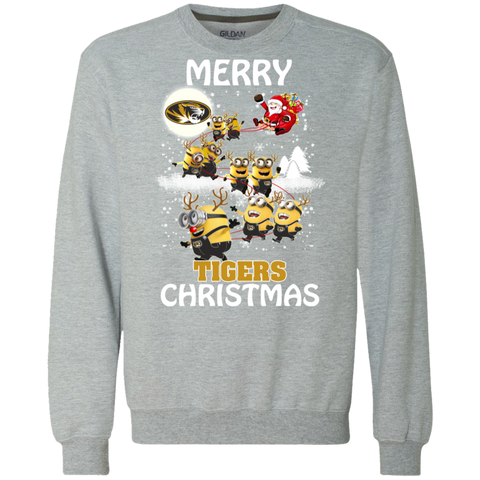 Missouri Tigers Ugly Christmas Sweaters Minions Santa Claus Merry Christmas Sweatshirt - The White Eagles Missouri Tigers Ugly Christmas Sweaters Minions Santa Claus Merry Christmas Sweatshirt - The White Eagles