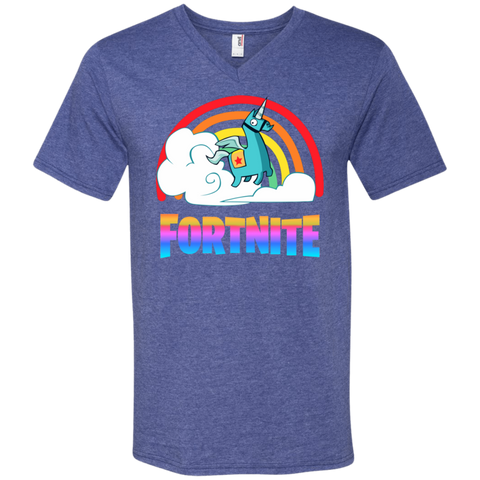 Fortnite Battle Royale Unicorn Men's V-Neck T-Shirt - The White Eagles Fortnite Battle Royale Unicorn Men's V-Neck T-Shirt - The White Eagles