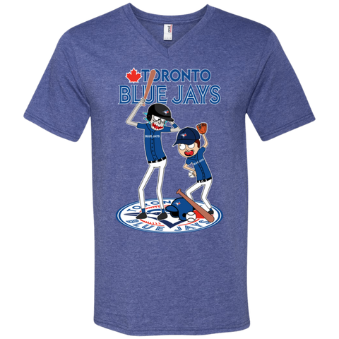 Toronto Blue Jays Baseball Rick And Morty Men's V-Neck T-Shirt - The White Eagles Toronto Blue Jays Baseball Rick And Morty Men's V-Neck T-Shirt - The White Eagles