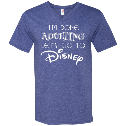 I'm Done Adulting Let's Go To Disney Shirt Men's V-Neck T-Shirt - The White Eagles I'm Done Adulting Let's Go To Disney Shirt Men's V-Neck T-Shirt - The White Eagles