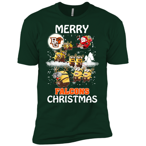 Bowling Green Falcons Ugly Christmas Sweaters Minions Santa Claus Merry Christmas Men's Sleeve Shirt - The White Eagles Bowling Green Falcons Ugly Christmas Sweaters Minions Santa Claus Merry Christmas Men's Sleeve Shirt - The White Eagles