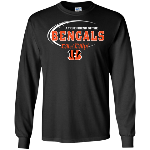 Dilly Dilly Cincinnati Bengals A True Friend Of The Bengals LS Cotton T-Shirt - The White Eagles Dilly Dilly Cincinnati Bengals A True Friend Of The Bengals LS Cotton T-Shirt - The White Eagles