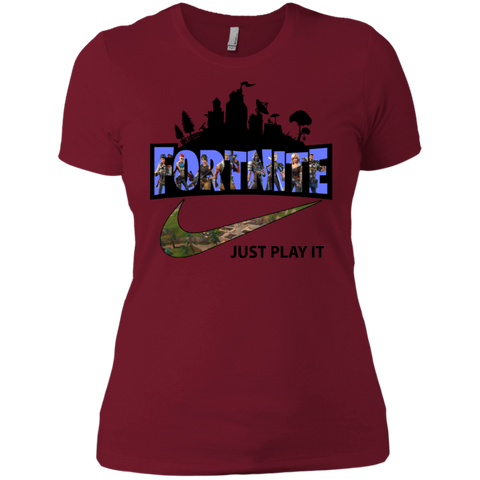 Fortnite Just Play It Nike Logo Ladies' Shirt - The White Eagles Fortnite Just Play It Nike Logo Ladies' Shirt - The White Eagles