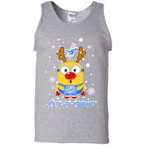 Minion Los Angeles Dodgers Ugly Christmas Sweaters Let It Snow Tank Top - The White Eagles Minion Los Angeles Dodgers Ugly Christmas Sweaters Let It Snow Tank Top - The White Eagles