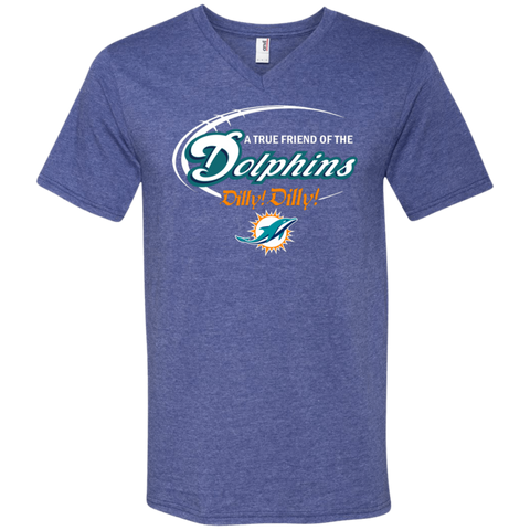 Nfl Dilly Dilly Miami Dolphins A True Friend Of The Dolphins Men's V-Neck T-Shirt - The White Eagles Nfl Dilly Dilly Miami Dolphins A True Friend Of The Dolphins Men's V-Neck T-Shirt - The White Eagles