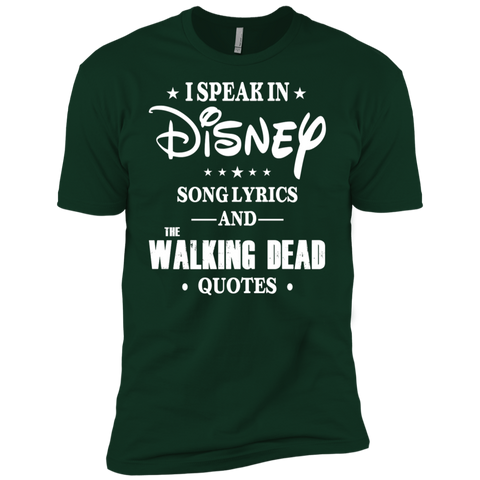 I Speak In Disney Song Lyrics And The Walking Dead Quotes Shirt Men's Sleeve Shirt - The White Eagles I Speak In Disney Song Lyrics And The Walking Dead Quotes Shirt Men's Sleeve Shirt - The White Eagles