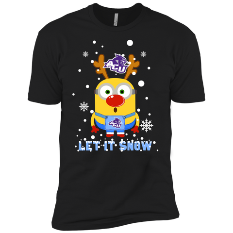 Minion Abilene Christian Wildcats Ugly Christmas Sweaters Let It Snow Men's Sleeve Shirt - The White Eagles Minion Abilene Christian Wildcats Ugly Christmas Sweaters Let It Snow Men's Sleeve Shirt - The White Eagles