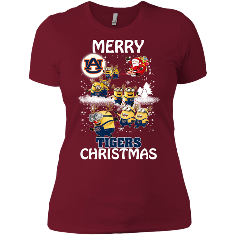 Auburn Tigers Ugly Christmas Sweaters Minions Santa Claus Merry Christmas Ladies' Shirt - The White Eagles Auburn Tigers Ugly Christmas Sweaters Minions Santa Claus Merry Christmas Ladies' Shirt - The White Eagles
