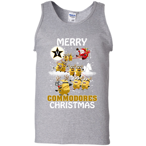 Vanderbilt Commodores Ugly Christmas Sweaters Minions Santa Claus Merry Christmas Tank Top - The White Eagles Vanderbilt Commodores Ugly Christmas Sweaters Minions Santa Claus Merry Christmas Tank Top - The White Eagles