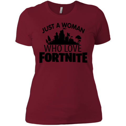Fortnite Just A Woman Who Loves Fortnite Ladies' Shirt - The White Eagles Fortnite Just A Woman Who Loves Fortnite Ladies' Shirt - The White Eagles