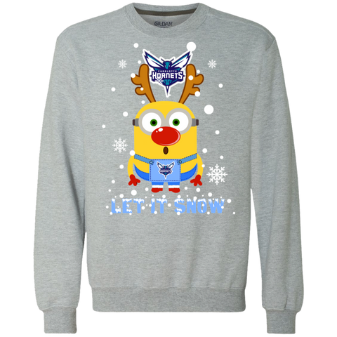 Minion Charlotte Hornets Ugly Christmas Sweaters Let It Snow Sweatshirt - The White Eagles Minion Charlotte Hornets Ugly Christmas Sweaters Let It Snow Sweatshirt - The White Eagles