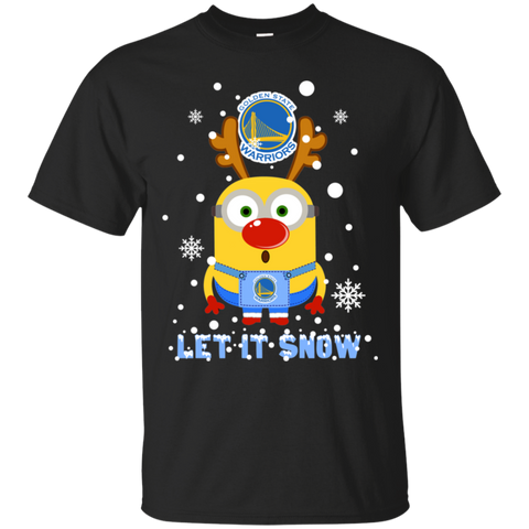 Minion Golden State Warriors Ugly Christmas Sweaters Let It Snow Cotton T-Shirt - The White Eagles Minion Golden State Warriors Ugly Christmas Sweaters Let It Snow Cotton T-Shirt - The White Eagles