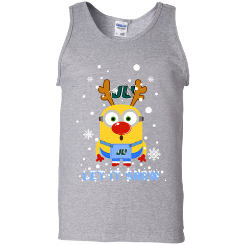 Minion Jacksonville Dolphins Ugly Christmas Sweaters Let It Snow Tank Top - The White Eagles Minion Jacksonville Dolphins Ugly Christmas Sweaters Let It Snow Tank Top - The White Eagles