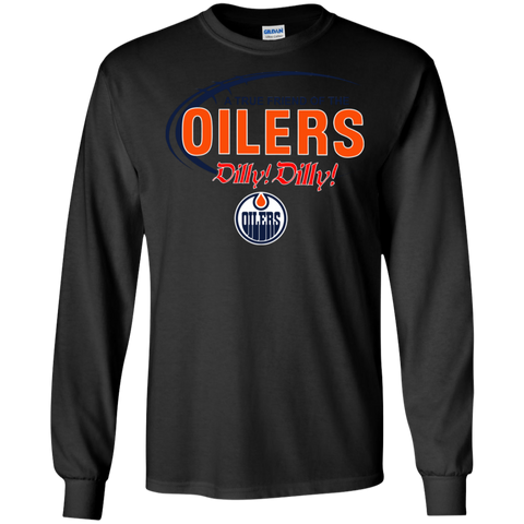 Dilly Dilly A True Friend Of The Edmonton Oilers LS Cotton T-Shirt - The White Eagles Dilly Dilly A True Friend Of The Edmonton Oilers LS Cotton T-Shirt - The White Eagles
