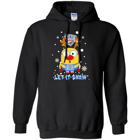 Minion Oklahoma City Thunder Ugly Christmas Sweaters Let It Snow Hoodie - The White Eagles Minion Oklahoma City Thunder Ugly Christmas Sweaters Let It Snow Hoodie - The White Eagles
