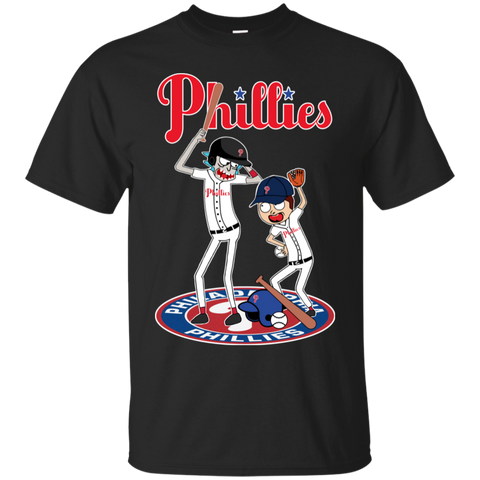 Philadelphia Phillies Baseball Rick And Morty Cotton T-Shirt - The White Eagles Philadelphia Phillies Baseball Rick And Morty Cotton T-Shirt - The White Eagles