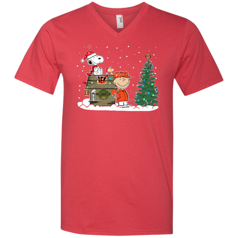 Cincinnati Bengals Snoopy The Peanuts Ugly Christmas Sweater Super Bowl Men's V-Neck T-Shirt - The White Eagles Cincinnati Bengals Snoopy The Peanuts Ugly Christmas Sweater Super Bowl Men's V-Neck T-Shirt - The White Eagles