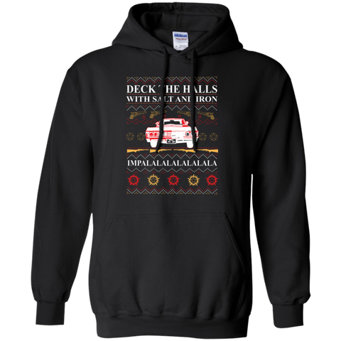 Deck The Halls With Salt And Iron Ugly Christmas Sweater Hoodie - The White Eagles Deck The Halls With Salt And Iron Ugly Christmas Sweater Hoodie - The White Eagles