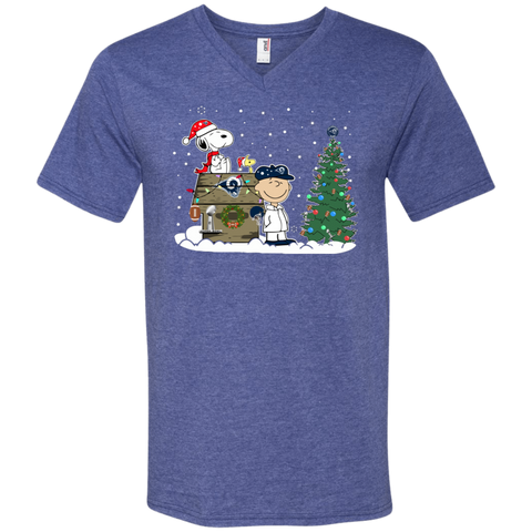 Los Angeles Rams Snoopy The Peanuts Ugly Christmas Sweater Super Bowl Men's V-Neck T-Shirt - The White Eagles Los Angeles Rams Snoopy The Peanuts Ugly Christmas Sweater Super Bowl Men's V-Neck T-Shirt - The White Eagles