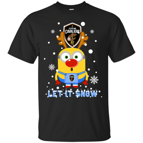 Minion Cleveland Cavaliers Primary Ugly Christmas Sweaters Let It Snow Cotton T-Shirt - The White Eagles Minion Cleveland Cavaliers Primary Ugly Christmas Sweaters Let It Snow Cotton T-Shirt - The White Eagles