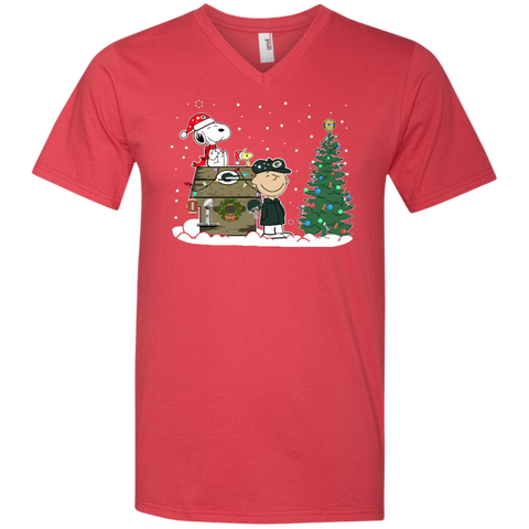 Green Bay Packers Snoopy The Peanuts Ugly Christmas Sweater Super Bowl Men's V-Neck T-Shirt - The White Eagles Green Bay Packers Snoopy The Peanuts Ugly Christmas Sweater Super Bowl Men's V-Neck T-Shirt - The White Eagles