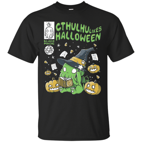Cthulhu Likes Halloween Shirt Cotton T-Shirt - The White Eagles Cthulhu Likes Halloween Shirt Cotton T-Shirt - The White Eagles