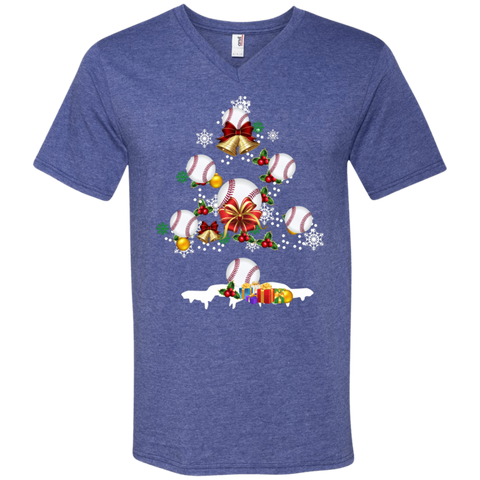 Christmas Is Coming Baseball Santa Claus Ugly Christmas Sweater Men's V-Neck T-Shirt - The White Eagles Christmas Is Coming Baseball Santa Claus Ugly Christmas Sweater Men's V-Neck T-Shirt - The White Eagles