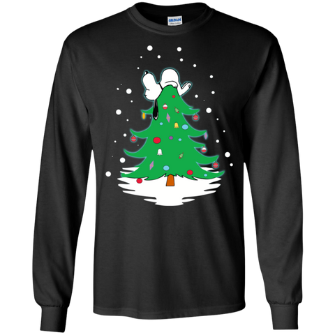 Snoopy Tree Christmas The Peanuts Movie LS Cotton T-Shirt - The White Eagles Snoopy Tree Christmas The Peanuts Movie LS Cotton T-Shirt - The White Eagles