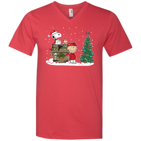 Atlanta Falcons Snoopy The Peanuts Ugly Christmas Sweater Super Bowl Men's V-Neck T-Shirt - The White Eagles Atlanta Falcons Snoopy The Peanuts Ugly Christmas Sweater Super Bowl Men's V-Neck T-Shirt - The White Eagles