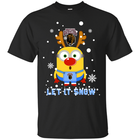 Minion Montana Grizzlies Ugly Christmas Sweaters Let It Snow Cotton T-Shirt - The White Eagles Minion Montana Grizzlies Ugly Christmas Sweaters Let It Snow Cotton T-Shirt - The White Eagles