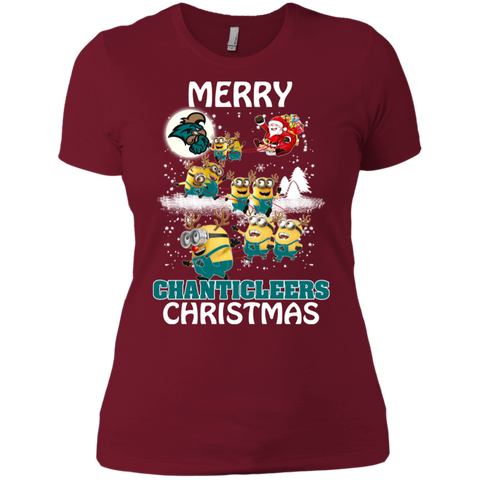 Coastal Carolina Chanticleers Ugly Christmas Sweaters Minions Santa Claus Merry Christmas Ladies' Shirt - The White Eagles Coastal Carolina Chanticleers Ugly Christmas Sweaters Minions Santa Claus Merry Christmas Ladies' Shirt - The White Eagles