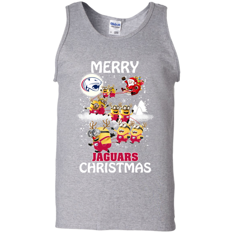 South Alabama Jaguars Ugly Christmas Sweaters Minions Santa Claus Merry Christmas Tank Top - The White Eagles South Alabama Jaguars Ugly Christmas Sweaters Minions Santa Claus Merry Christmas Tank Top - The White Eagles