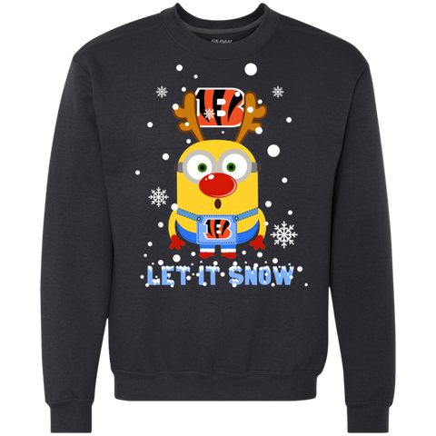 Minion Cincinnati Bengals Ugly Christmas Sweaters Let It Snow Sweatshirt - The White Eagles Minion Cincinnati Bengals Ugly Christmas Sweaters Let It Snow Sweatshirt - The White Eagles