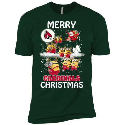 Ball State Cardinals T Shirts Minions Santa Claus Merry Christmas Men's Sleeve Shirt - The White Eagles Ball State Cardinals T Shirts Minions Santa Claus Merry Christmas Men's Sleeve Shirt - The White Eagles