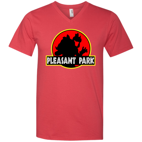 Fortnite Battle Royale Pleasant Park Jurassic Park Men's V-Neck T-Shirt - The White Eagles Fortnite Battle Royale Pleasant Park Jurassic Park Men's V-Neck T-Shirt - The White Eagles