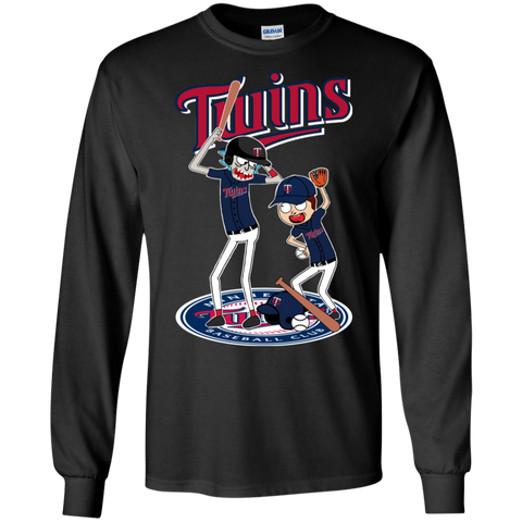 Minnesota Twins Baseball Rick And Morty LS Cotton T-Shirt - The White Eagles Minnesota Twins Baseball Rick And Morty LS Cotton T-Shirt - The White Eagles