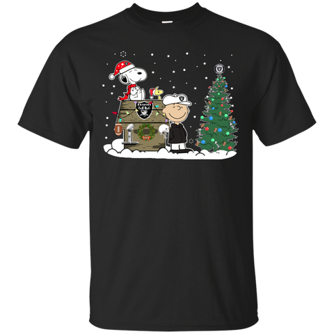 Oakland Raiders Snoopy The Peanuts Ugly Christmas Sweater Super Bowl Cotton T-Shirt - The White Eagles Oakland Raiders Snoopy The Peanuts Ugly Christmas Sweater Super Bowl Cotton T-Shirt - The White Eagles