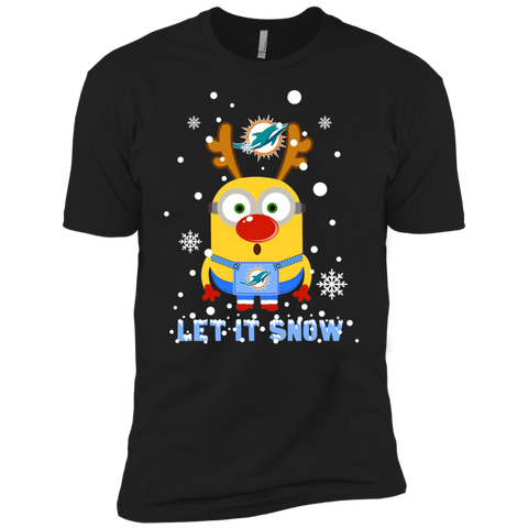 Minion Miami Dolphins Ugly Christmas Sweaters Let It Snow Men's Sleeve Shirt - The White Eagles Minion Miami Dolphins Ugly Christmas Sweaters Let It Snow Men's Sleeve Shirt - The White Eagles