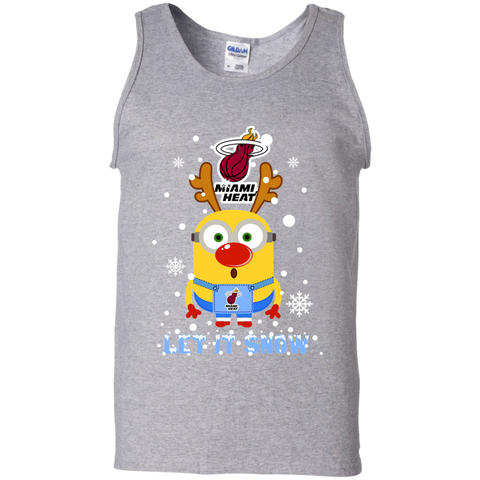 Minion Miami Heat Ugly Christmas Sweaters Let It Snow Tank Top - The White Eagles Minion Miami Heat Ugly Christmas Sweaters Let It Snow Tank Top - The White Eagles