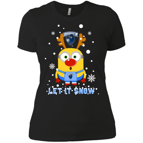 Minion Monmouth Hawks Ugly Christmas Sweaters Let It Snow Ladies' Shirt - The White Eagles Minion Monmouth Hawks Ugly Christmas Sweaters Let It Snow Ladies' Shirt - The White Eagles