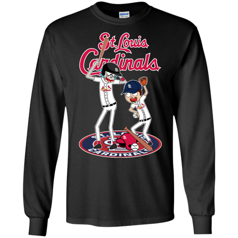 St Louis Cardinals Baseball Rick And Morty LS Cotton T-Shirt - The White Eagles St Louis Cardinals Baseball Rick And Morty LS Cotton T-Shirt - The White Eagles