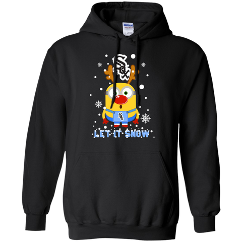 Minion Chicago White Sox Ugly Christmas Sweaters Let It Snow Hoodie - The White Eagles Minion Chicago White Sox Ugly Christmas Sweaters Let It Snow Hoodie - The White Eagles